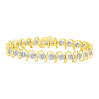 Thumbnail for LADIES BRACELET 4 CT ROUND DIAMOND 14K YELLOW GOLD