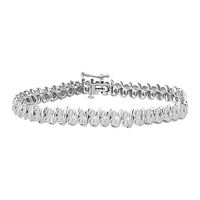 Thumbnail for LADIES BRACELET 1 CT ROUND DIAMOND SILVER
