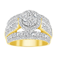 Thumbnail for LADIES RING 3 CT ROUND DIAMOND 10K YELLOW GOLD