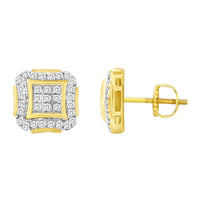 Thumbnail for MEN'S EARRINGS 1/6 CT ROUND DIAMOND 10K YELLOW GOLD
