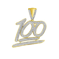 Thumbnail for MEN'S PENDANT 1 CT ROUND DIAMOND 10K YELLOW GOLD