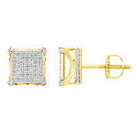Thumbnail for MEN'S EARRINGS 1/3 CT ROUND DIAMOND 10K YELLOW GOLD