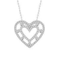 Thumbnail for LADIES PENDANT 1/3 CT ROUND DIAMOND 10K WHITE GOLD