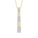 LADIES PENDANT 1/2 CT ROUND/BAGUETTE DIAMOND 10K YELLOW GOLD