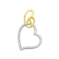 Thumbnail for LADIES PENDANT 1/4 CT ROUND DIAMOND TT SILVER
