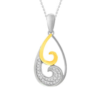 Thumbnail for LADIES PENDANT 1/10 CT ROUND DIAMOND 10K TT YELLOW & WHITE GOLD