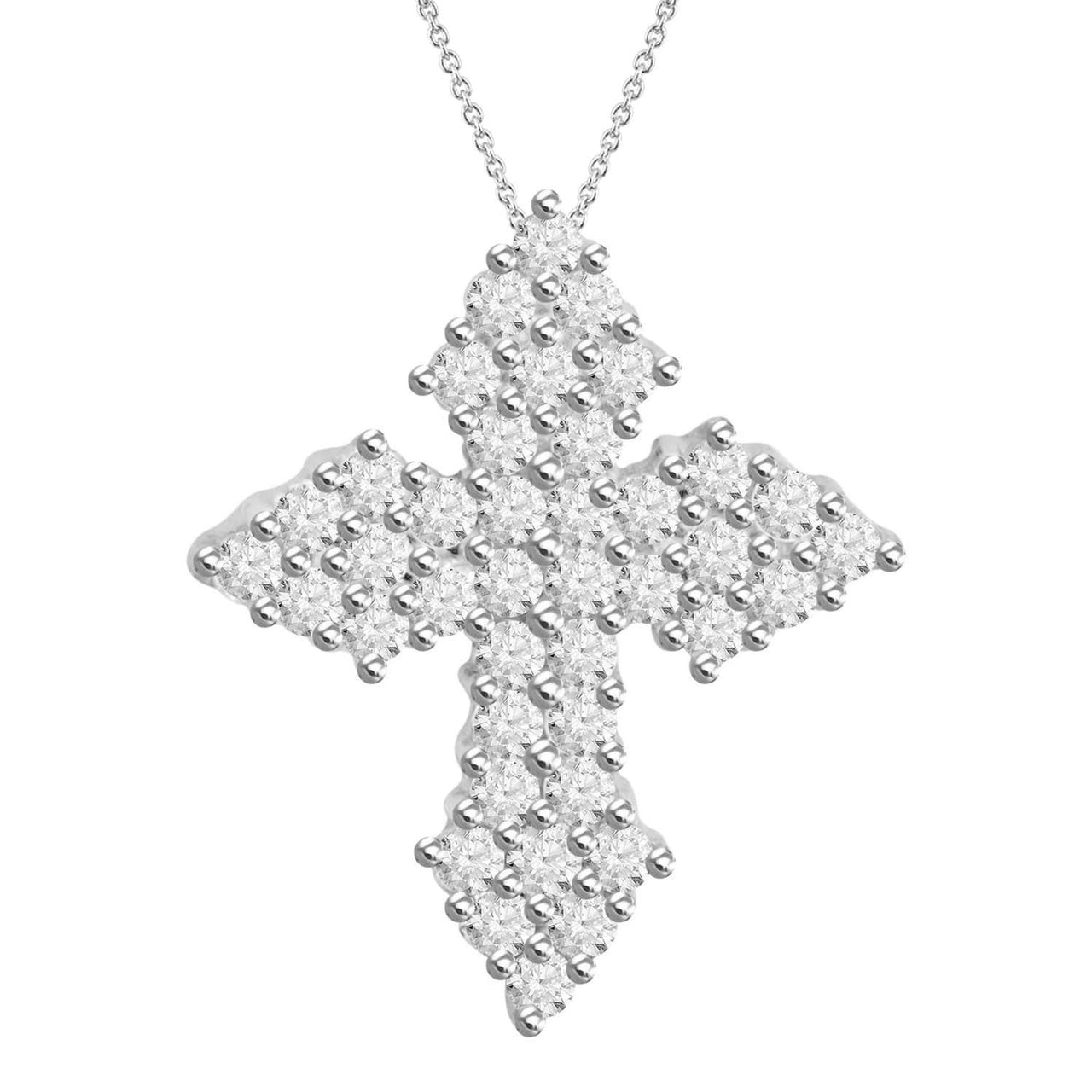 LADIES PENDANT 1/3 CT ROUND DIAMOND 10K WHITE GOLD