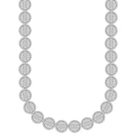 Thumbnail for MEN'S NECKLACE 14 CT ROUND/BAGUETTE DIAMOND 10K WHITE GOLD