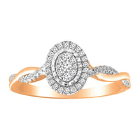 Thumbnail for LADIES RING 1/5 CT ROUND DIAMOND 10K ROSE GOLD