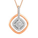 LADIES PENDANT 1/6 CT ROUND DIAMOND 10K ROSE GOLD