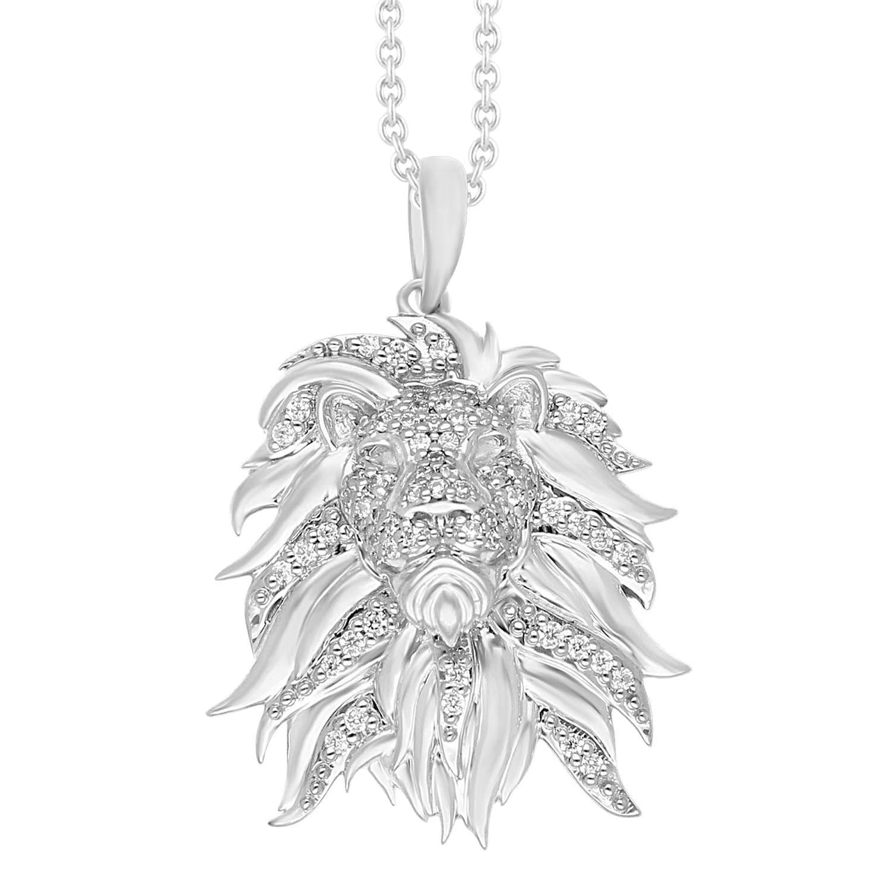 LADIES PENDANT 1/4 CT ROUND DIAMOND 10K WHITE GOLD