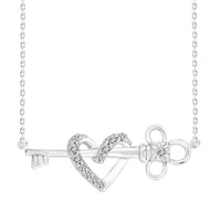 Thumbnail for LADIES PENDANT 1/6 CT ROUND DIAMOND 10K WHITE GOLD