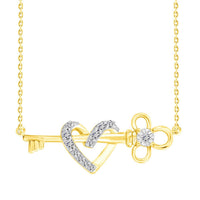 Thumbnail for LADIES PENDANT 1/6 CT ROUND DIAMOND 10K YELLOW GOLD