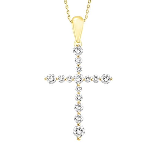 LADIES PENDANT 1/4 CT ROUND DIAMOND 10K YELLOW GOLD