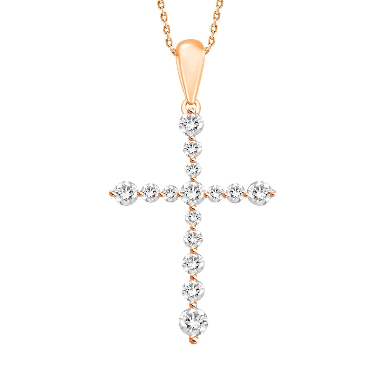LADIES PENDANT 1/4 CT ROUND DIAMOND 10K ROSE GOLD