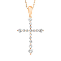 Thumbnail for LADIES PENDANT 1/4 CT ROUND DIAMOND 10K ROSE GOLD