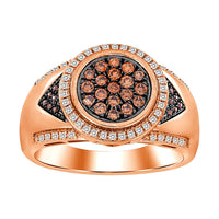 Thumbnail for MEN'S RING 1/2 CT ROUND DIAMOND 10K ROSE GOLD