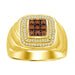 MEN'S RING 1/2 CT ROUND DIAMOND 10K YELLOW GOLD