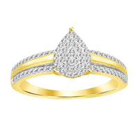 Thumbnail for LADIES RING 1/3 CT ROUND DIAMOND 10K YELLOW GOLD