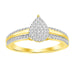 LADIES RING 1/3 CT ROUND DIAMOND 10K YELLOW GOLD