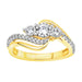 LADIES RING 1/2 CT ROUND DIAMOND 10K YELLOW GOLD