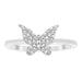 LADIES RING 1/10 CT ROUND DIAMOND 10K WHITE GOLD