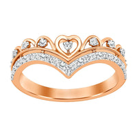 Thumbnail for LADIES STACKABLE BAND 1/5 CT ROUND DIAMOND 10K ROSE GOLD