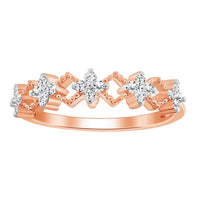 Thumbnail for LADIES STACKABLE BAND 1/6 CT ROUND DIAMOND 10K ROSE GOLD
