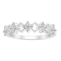Thumbnail for LADIES STACKABLE BAND 1/6 CT ROUND DIAMOND 10K WHITE GOLD