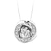 LADIES NECKLACE 1/6 CT ROUND DIAMOND 10K WHITE GOLD