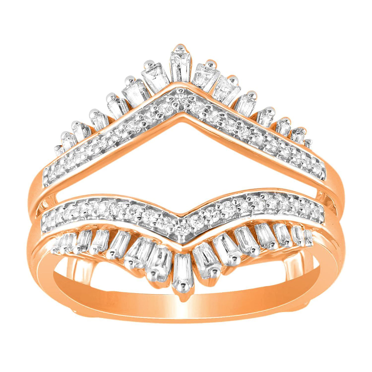 LADIES ENHANCER WRAP 1/2 CT ROUND DIAMOND 14K ROSE GOLD