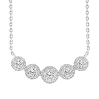 Thumbnail for LADIES NECKLACE 1/2 CT ROUND DIAMOND 10K WHITE GOLD
