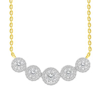 Thumbnail for LADIES NECKLACE 1/2 CT ROUND DIAMOND 10K YELLOW GOLD