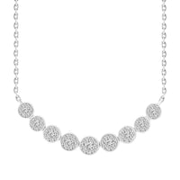 Thumbnail for LADIES NECKLACE 1/2 CT ROUND DIAMOND 10K WHITE GOLD