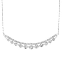 Thumbnail for LADIES NECKLACE 3/4 CT ROUND DIAMOND 14K WHITE GOLD