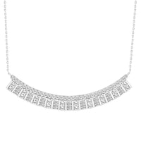 Thumbnail for LADIES NECKLACE 3/4 CT ROUND/BAGUETTE DIAMOND 14K WHITE GOLD