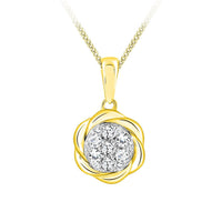 Thumbnail for LADIES PENDANT 1/6 CT ROUND DIAMOND 10K YELLOW GOLD