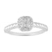 LADIES RING 1/6 CT ROUND DIAMOND 10K WHITE GOLD