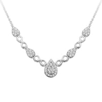 Thumbnail for LADIES NECKLACE 1 CT ROUND DIAMOND 14K WHITE GOLD