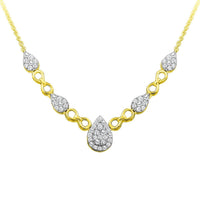 Thumbnail for LADIES NECKLACE 1 CT ROUND DIAMOND 14K YELLOW GOLD