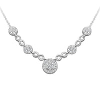Thumbnail for LADIES NECKLACE 1 1/4 CT ROUND DIAMOND 14K WHITE GOLD