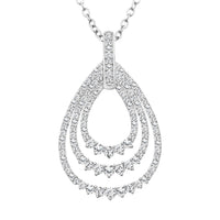 Thumbnail for LADIES PENDANT 1 CT ROUND DIAMOND 14K WHITE GOLD