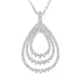 LADIES PENDANT 1 CT ROUND DIAMOND 14K WHITE GOLD