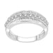 LADIES BAND 1 CT ROUND/BAGUETTE DIAMOND 10K WHITE GOLD