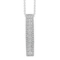 Thumbnail for LADIES PENDANT 1/2 CT ROUND/BAGUETTE DIAMOND 10K WHITE GOLD
