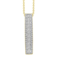 Thumbnail for LADIES PENDANT 1/2 CT ROUND/BAGUETTE DIAMOND 10K YELLOW GOLD