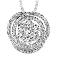 Thumbnail for LADIES PENDANT 7/8 CT ROUND DIAMOND 14K WHITE GOLD