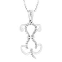 Thumbnail for LADIES PENDANT 1/6 CT ROUND DIAMOND 10K WHITE GOLD