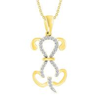 Thumbnail for LADIES PENDANT 1/6 CT ROUND DIAMOND 10K YELLOW GOLD