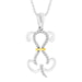 LADIES PENDANT 1/6 CT ROUND DIAMOND 10K WHITE & YELLOW GOLD